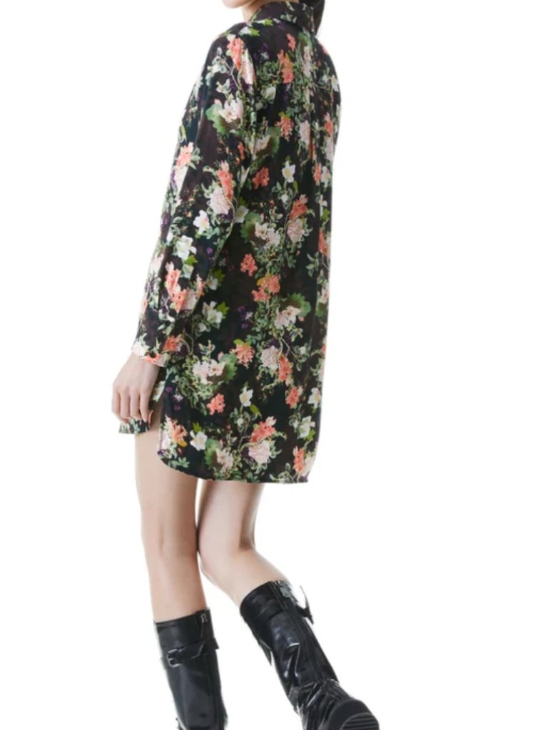 Alice & Olivia Hallie Floral Shirt Dress Size Medium
